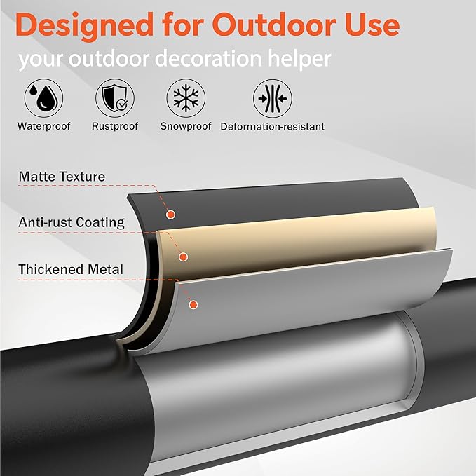 6 Pack String Light Poles, 5 Ft Light Poles for Outside, Thickened Metal Poles for Outdoor String Lights, Light | Lumora