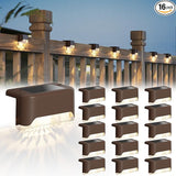 JACKYLED Solar Fence Lights 16 Pack Outdoor Solar Deck Light IP65 Waterproof Solar Step Lights Outdoor Lighting for | Lumora