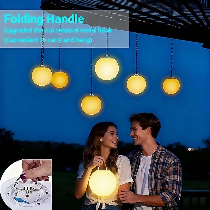 LOFTEK LED Pool Lights That Float - 8-inch Globe Lamp Rechargeable - 16 RGB Lamp with Handle & Remote, Waterproof | Lumora