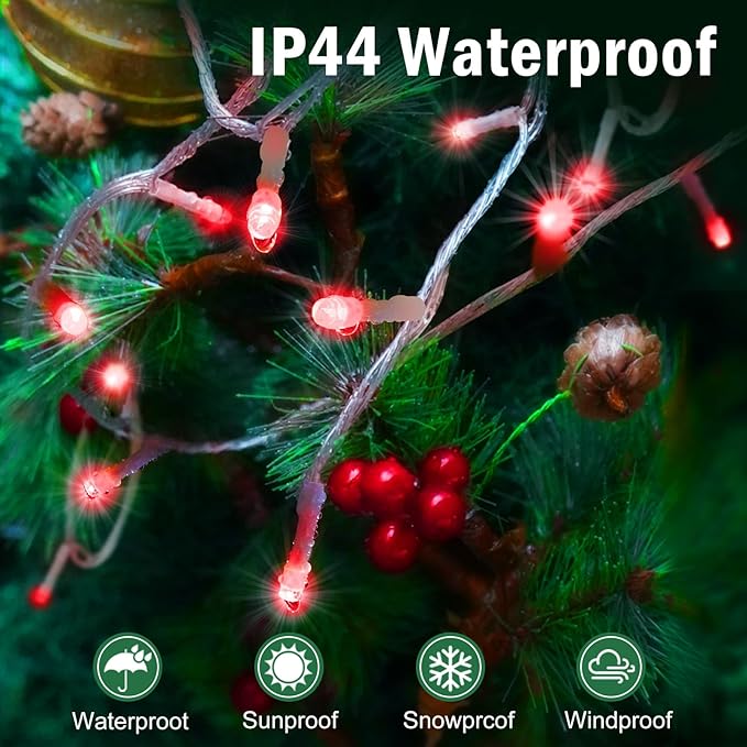 SAUIRS 403FT 1000 LED Christmas Lights Outdoor String Lights with 8 Modes Timer Waterproof Fairy Light Plug in for | Lumora