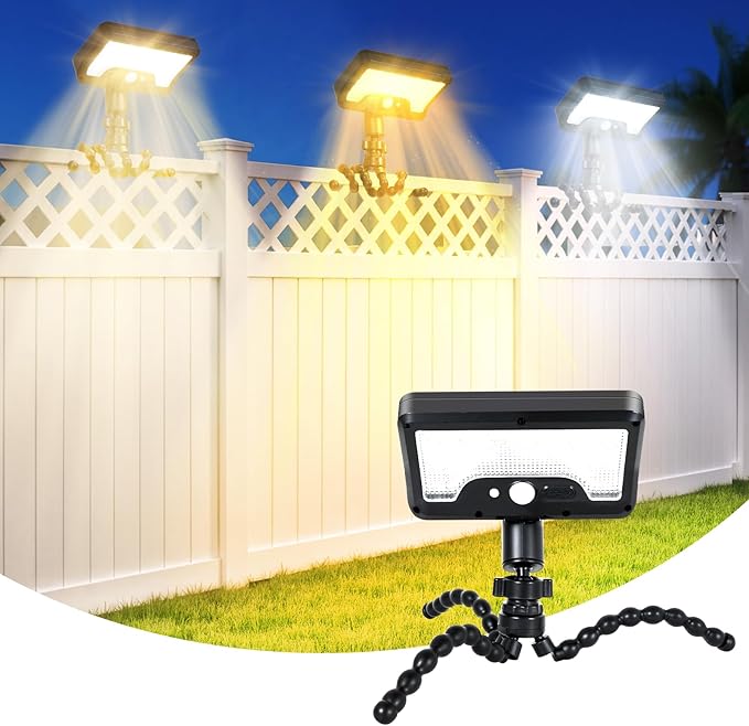 Clip On Solar Lights Outdoor, Motion Sensor Outdoor Lights, 92 LEDs 600LM Solar Fence Lights Outdoor | Lumora