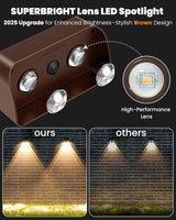 Brighter Solar Fence Lights-3000/4000/6000K 3 Mode,Solar Lights Outdoor Waterproof,Dusk to Dawn Deck Light, Outdoor | Lumora