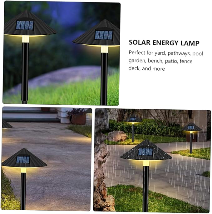 BESPORTBLE Solar Energy LED Mushroom Path Light, Waterproof Outdoor Lawn Lamp Warm Light, Light-Operated Garden Landscape Lighting for Patio and Yard