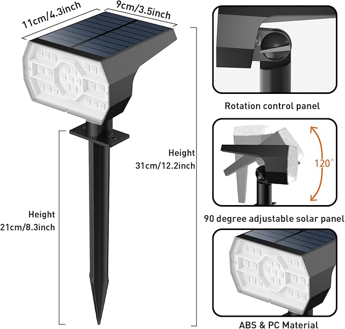 NYMPHY Solar Color Changing Lights, 7 Lighting Modes Solar Lights Outdoor Waterproof IP68, Multicolor RGB Outdoor | Lumora