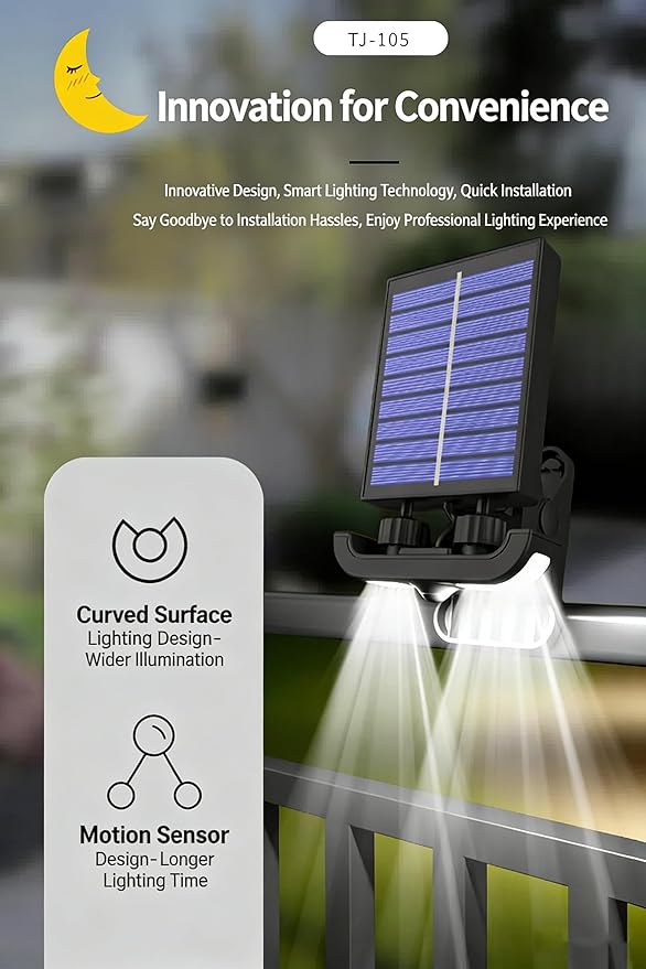 Clip On Solar Motion Sensor Lights Outdoor, Waterproof 270° Wide Angle Super Bright Solar Powered Security Light | Lumora