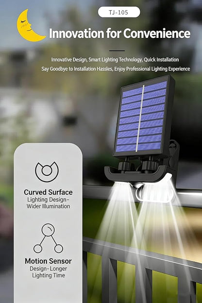 Clip On Solar Motion Sensor Lights Outdoor, Waterproof 270° Wide Angle Super Bright Solar Powered Security Light with Remote Control, for Patio, Garden, Yard, Pathway, Camping, Emergency(2 Pack)