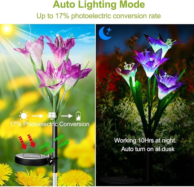 2Pcs Solar Garden Lights Outdoor - Solarek_2PcsFlowerLight_GPCT1963