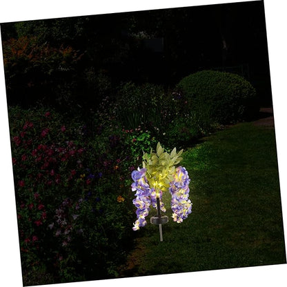 Milisten Solar Pathway Lights Led Flower-Shaped Lights for Garden Decoration Easy to Install Outdoor Lighting for Courtyards and Patios
