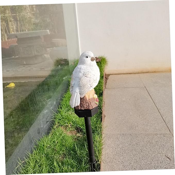 VICASKY 1pc Solar Seagull Decorative Light Garden Pathway Lamp Outdoor Seabird Design Led Lawn Light