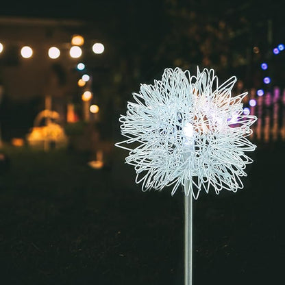 VALICLUD Solar Dandelion Outdoor Lights Solar Garden Path Lights with Ground Plug LED Lawn Decor for Patio and Yard