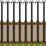 AILBTON 4.8Ft String Light Poles 8 Pack,Light Poles for Outside Lights,Outdoor with Fence Brackets Hanging | Lumora
