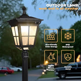 Kemeco Solar Post Light, ST4311AHP Dusk to Dawn Outdoor Bright Post Lamp with Planter for Lawn Yard Garden Patio | Lumora
