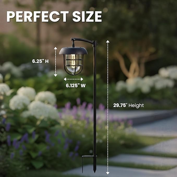 Energizer Outdoor Solar Pathway Lights for Yard - 4 Pack 10 Lumen Oil Rubbed Bronze Solar Stake Lights with | Lumora