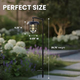 Energizer Outdoor Solar Pathway Lights for Yard - 4 Pack 10 Lumen Oil Rubbed Bronze Solar Stake Lights with | Lumora