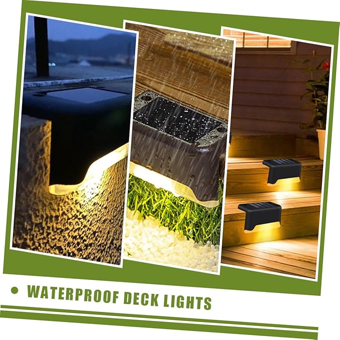 5Pcs Waterproof Solar Step Lights for Outdoor Deck LED Garden Fence Lighting Motion Sensor Solar Lights for Pathway | Lumora