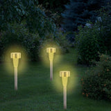 12pcs Solar Lawn Pathway Lights Stainless Steel Warm White Outdoor Garden Yard Solar-Powered Landscape Stake | Lumora