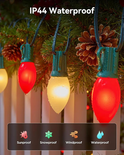 Brightown Commercial 500 FT C9/E17 Christmas Light Sockets Set Spool, UL Listed C9 Sockets Patio String Lights C9 Strands - 12" Spacing Green Wire