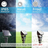 Solar Spot Lights Outdoor Waterproof IP65 Landscape Spotlights with Metal Stake 42ft Cable 3-in-1 Cool White Auto | Lumora