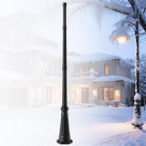 Universal Outdoor Post Light Pole, Black Cast Aluminum Pole with 2.36" Fitter Mount, 79in Tall Traditional Street | Lumora