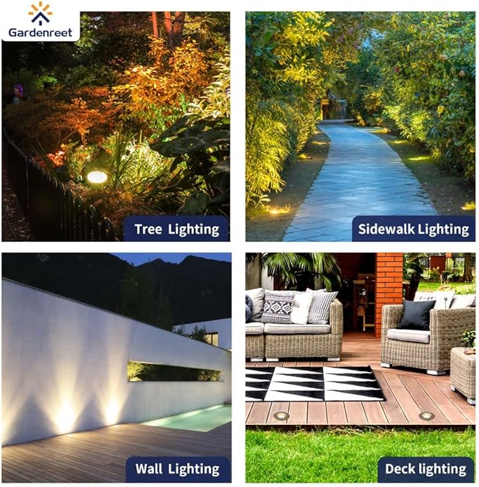 Gardenreet Brass Well Light - LED 12V Ip65 Waterproof Outdoor In-Ground Landscape Lighting, Low Voltage Replaceable | Lumora