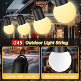 12FT Warm White LED Outdoor String Lights, Waterproof Dew Table Lamps, shatterproof Spherical Bulbs, Porch | Lumora