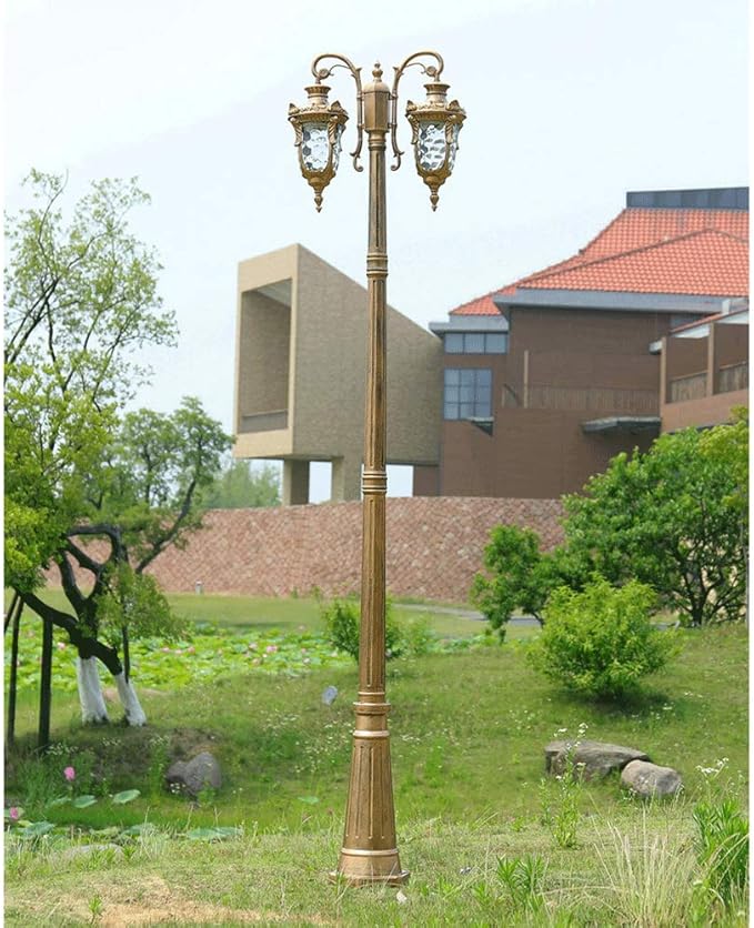 Outdoor Lamp Post Light Lamp Post Lights Outdoor,2-Head Street Light Anti-Rust Aluminum High Pole Light European | Lumora