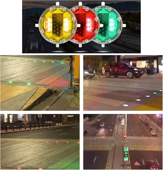 Solar Traffic Lights, Road Signs Underground Light, IP68 Waterproof Outdoor Warning Light, Sidewalk Marker Traffic | Lumora