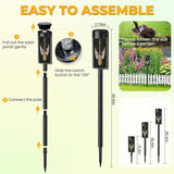 4 Pack Solar Pathway Lights Outdoor Waterproof Rock Music Graphic Design Old Effect Guitar Wings Solar Garden | Lumora