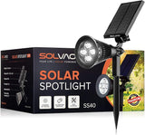 SOLVAO Solar Spot Light | Ultra Bright, Waterproof, Adjustable 270°, No Wiring, Portable | Auto On/Off Function | | Lumora