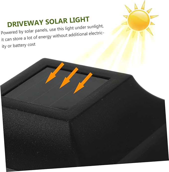 Mikikit 4pcs Solar Pathway Lights Outdoor LED Landscape Lighting Garden Decoration for Patio Courtyard with Warm and Blue Glow