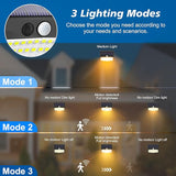 [138 LED/6 Packs] Solar Outdoor Motion Sensor Lights with 3 Lighting Modes Wall Lights Waterproof Solar Security | Lumora
