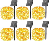 Minetom Solar String Lights for Outside, 6 Packs Total 198Ft 600 LED Outdoor Solar Fairy Lights, 8 Modes Balcony | Lumora