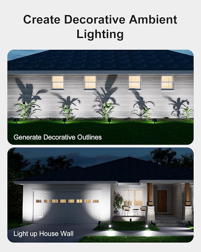 Solar Spot Lights Outdoor Waterproof for Flag, Palm Tree, Pole, Sign, Statue, Mailbox, Bright LED Outside Landscape | Lumora