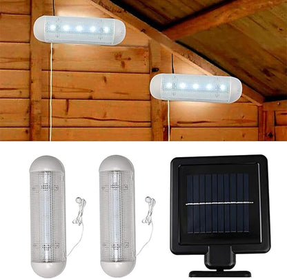 Solar Powered Shed Light Rechargeable Split with On Off Switch Indoor Solar Lights for Sheds Inside Solar Powered Lights for Garden, Greenhouse, Corridor