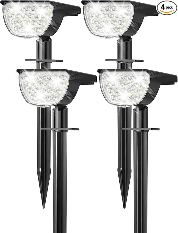 Solar Lights Outdoor Waterproof IP65, Solar Powered 76 LED 3 Lighting Modes Solar Spot Lights Outdoor for Yard | Lumora