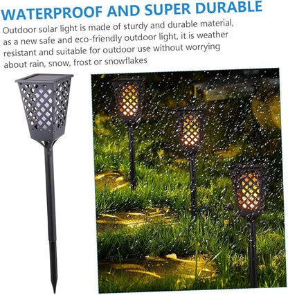 VANZACK 2 Pack Solar Ground Lamps Garden Stake Lights Waterproof Landscape Decorative Outdoor Lights Solar Landscape Lighting for Yard Pathway Garden