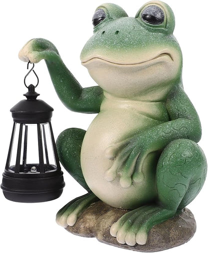 VANZACK Frog Solar Lantern Outdoor Light for Garden Landscape Charming Decoration for Patio and Flower Bed Weatherproof Solar Path Lighting