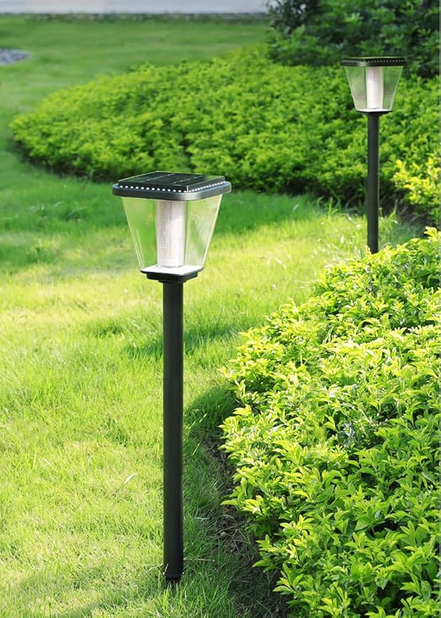 Solar Pathway Lights Outdoor Solar Powered Garden Light IP65 Waterproof Landscape Lighting Auto On/Off Solar Yard Lights for Walkway Driveway Landscape Lighting