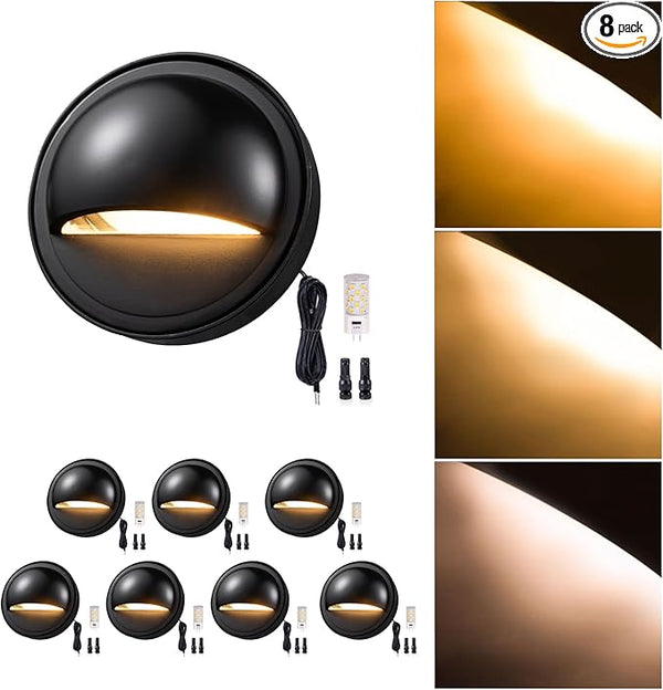 Gardenreet Low Voltage Deck Lights - Landscape Solid Brass LED Step Lights Outdoor, 12V Hardwired IP65 Waterproof | Lumora