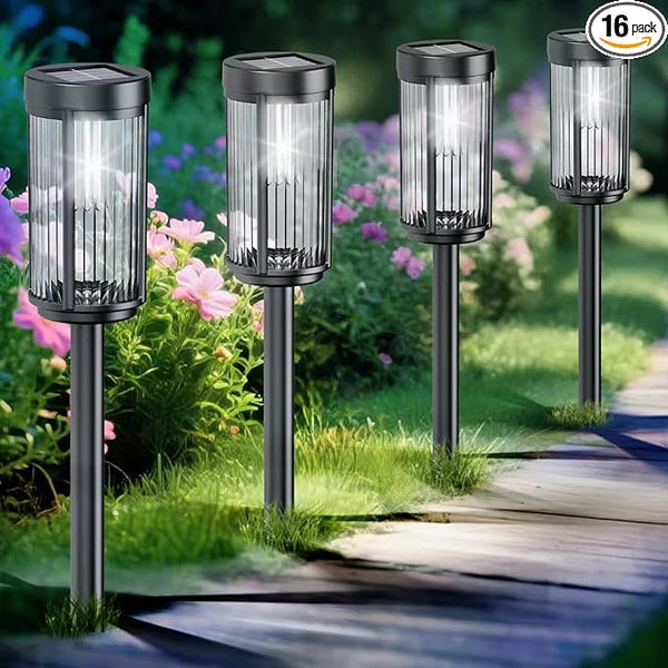 EXCMARK 16 Pack Outdoor Solar Lights Waterproof for Yard Garden Walkway Pathway Lawn Decorative Contemporary | Lumora