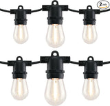 LED Patio String Lights, 70ft 30 Lights Adapter Powered, E26 Socket with S14 Bulbs Weatherproof Outdoor Bistro | Lumora