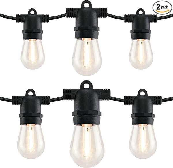 LED Patio String Lights, 70ft 30 Lights Adapter Powered, E26 Socket with S14 Bulbs Weatherproof Outdoor Bistro | Lumora