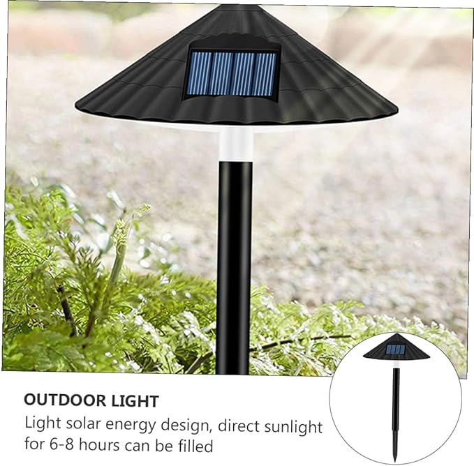Solar Energy Mushroom LED Lawn Light, Waterproof Outdoor Garden Path Lamp Warm Light, Solar Powered Landscape Lighting for Yard and Patio