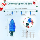 Brightown C9 LED Christmas Lights Outdoor, 66 ft 100 LED Strawberry String Lights, Waterproof Commercial Grade | Lumora