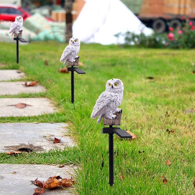 Garden Solar Lights Outdoor, OWL Shape Waterproof LED Decorative Garden Stake Lights for Pathway Walkway Yard Patio Lawn Landscape Lighting