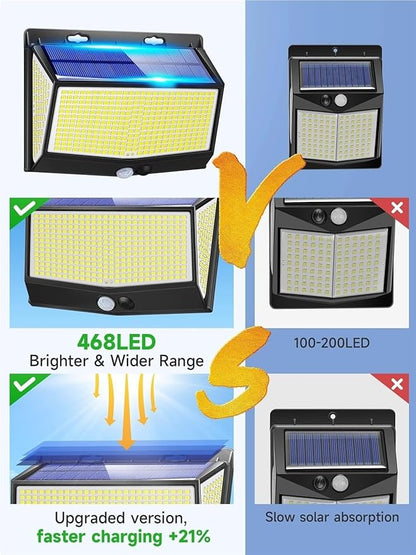 QUQUQ Solar Pathway Lights Wireless Solar Powered Outdoor Lights Garden Easy Installation Yard Patio Decor