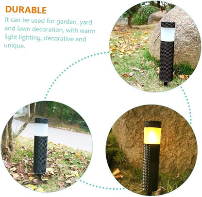 DOITOOL 5pcs Auto Off Solar Garden Light Solar Outdoor Stake Light for Pathway Lawn Decor Construction