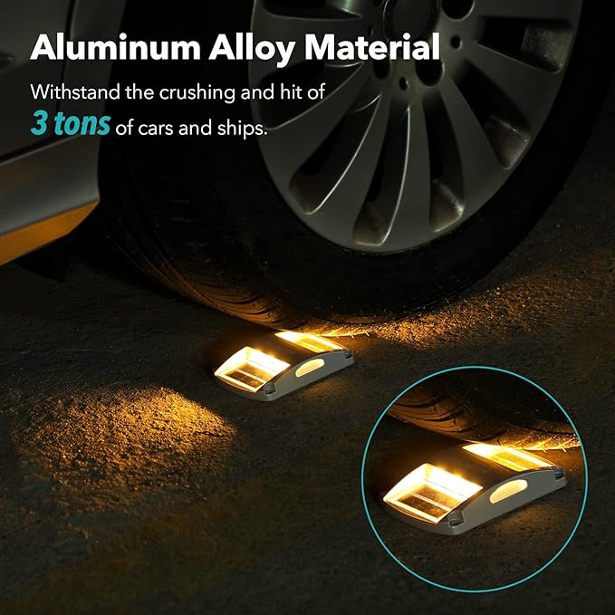 AGPTEK Solar Driveway Lights 20 Pack, Outdoor Deck Dock Marine LED Solar Powered Waterproof Driveway Marker Lights | Lumora