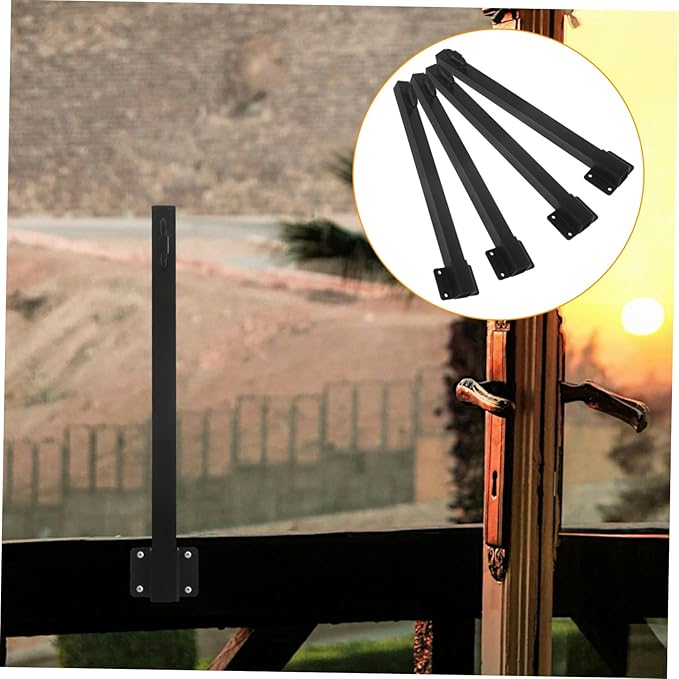 TEHAUX 4Pcs Outdoor String Light Poles Support Rods for Hanging Bird Feeders Lights Easy Installation for Patio | Lumora