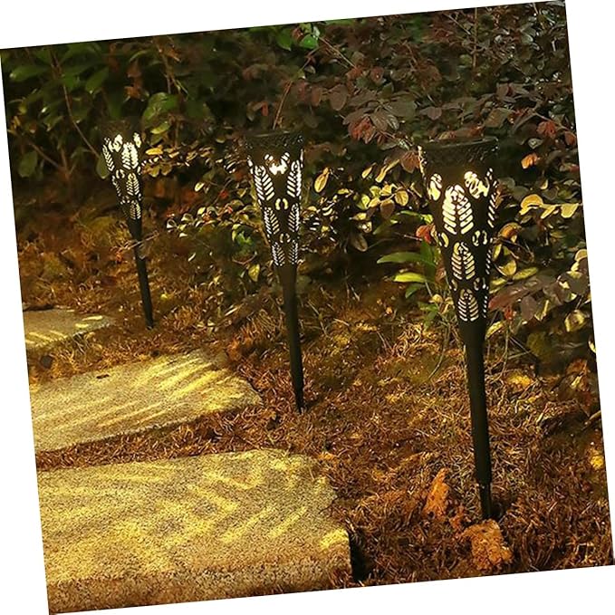 4pcs Solar Pathway Lights Outdoor Waterproof LED Solar Garden Lights Warm White Lawn Yard Patio Landscape Lighting | Lumora